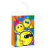 Henbrandt Decopatent® 24 STUKS Smiley Traktatie Uitdeel papieren zakjes met handvat - Smilli Traktaitezakjes voor uitdeelcadeautjes