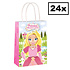 Henbrandt Decopatent® 24 STUKS Prinsessen Traktatie Uitdeel papieren zakjes met handvat - Princes Traktaitezakjes voor uitdeelcadeautjes