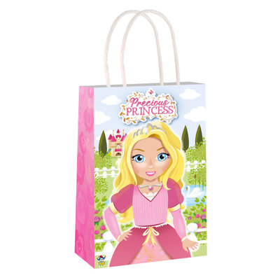 Henbrandt Decopatent® 24 STUKS Prinsessen Traktatie Uitdeel papieren zakjes met handvat - Princes Traktaitezakjes voor uitdeelcadeautjes