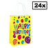 Henbrandt Decopatent® 24 STUKS Happy Birthday Traktatie Uitdeel papieren zakjes met handvat - Verjaardag Traktaitezakjes voor uitdeelcadeautjes