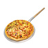 Decopatent Decopatent® Pizzaschep - Ronde pizzaschep met lang houten Handvat (80cm) - Pizzaspatel Hout / Rvs metaal - ROND