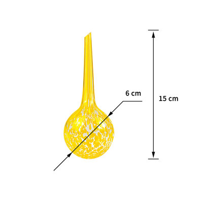 Decopatent Decopatent® 4 Stuks - Waterdruppelaar voor Planten - Watergever - Glas - Waterbollen - Watergeefsysteem - Plantenbollen - Geel