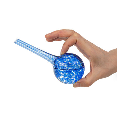 Decopatent Decopatent® 4 Stuks - Waterdruppelaar voor Planten - Watergever - Glas - Waterbollen - Watergeefsysteem - Plantenbollen - Blauw