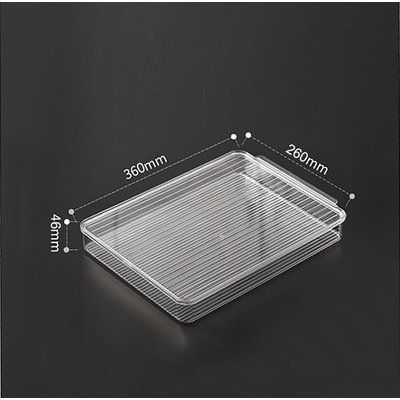 Decopatent Grote Etenswaren vershoudbak met Deksel geschikt voor Vriezer of Koelkast - Vershouddoos Desert Tray - Verhoudbakjes voor Sushi Vleeswaren Salades Vis Toetjes etc -Bewaardoos met Deksel - Vleeswarendoos - Vaatwasser bestendig - BPA Vrij - Decopatent®