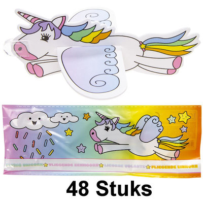 Decopatent Decopatent® Uitdeelcadeaus 48 STUKS Foam Unicorn Vliegtuigen - Traktatie Uitdeelcadeautjes voor kinderen - Speelgoed Traktaties