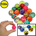 Decopatent Decopatent® Uitdeelcadeaus 100 STUKS MIX Stuiterballen Ø2.7 Cm - Traktatie Uitdeelcadeautjes voor kinderen - Klein Speelgoed