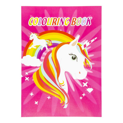 Decopatent Decopatent® Uitdeelcadeaus 12 STUKS Unicorn / Eenhoorn A4 Kleurboekjes met Stickers - Traktatie Uitdeelcadeautjes voor kinderen