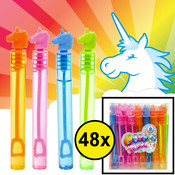 Decopatent Decopatent® Uitdeelcadeaus 48 STUKS Unicorn / Eenhoorn Bellenblaas Staafjes - Traktatie Uitdeelcadeautjes voor kinderen - Speelgoed