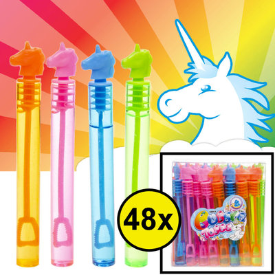 Decopatent Decopatent® Uitdeelcadeaus 48 STUKS Unicorn / Eenhoorn Bellenblaas Staafjes - Traktatie Uitdeelcadeautjes voor kinderen - Speelgoed