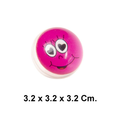 Decopatent Decopatent® Uitdeelcadeaus 50 STUKS Vrolijke Smiley Stuiterballen Ø3.2 Cm - Traktatie Uitdeelcadeautjes voor kinderen - Speelgoed