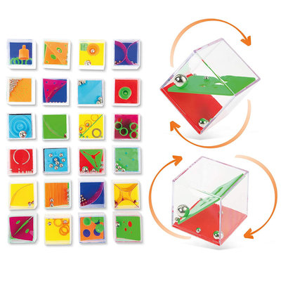 Decopatent Decopatent® Uitdeelcadeaus 24 STUKS Geduldspelletjes Kubus - Traktatie Uitdeelcadeautjes voor kinderen - Klein Speelgoed Traktaties
