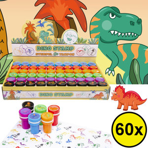 Decopatent Decopatent® Uitdeelcadeaus 60 STUKS Dinosaurus Stempels - Traktatie Uitdeelcadeautjes voor kinderen - Speelgoed Traktaties