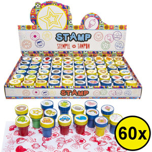 Decopatent Decopatent® Uitdeelcadeaus 60 STUKS MIX Traktatie Stempels - Traktatie Uitdeelcadeautjes voor kinderen - Speelgoed Traktaties