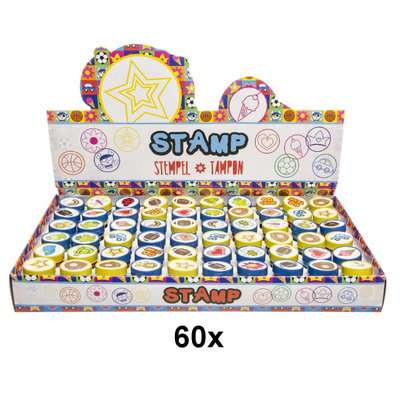 Decopatent Decopatent® Uitdeelcadeaus 60 STUKS MIX Traktatie Stempels - Traktatie Uitdeelcadeautjes voor kinderen - Speelgoed Traktaties