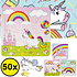 Decopatent Decopatent® Uitdeelcadeaus 50 STUKS Unicorn / Eenhoorn Puzzels - Traktatie Uitdeelcadeautjes voor kinderen - Speelgoed Traktaties