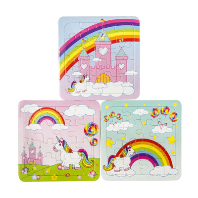 Decopatent Decopatent® Uitdeelcadeaus 50 STUKS Unicorn / Eenhoorn Puzzels - Traktatie Uitdeelcadeautjes voor kinderen - Speelgoed Traktaties