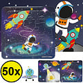 Decopatent Decopatent® Uitdeelcadeaus 50 STUKS Space / Ruimte Puzzels - Traktatie Uitdeelcadeautjes voor kinderen - Speelgoed Traktaties