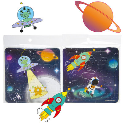 Decopatent Decopatent® Uitdeelcadeaus 50 STUKS Space / Ruimte Puzzels - Traktatie Uitdeelcadeautjes voor kinderen - Speelgoed Traktaties