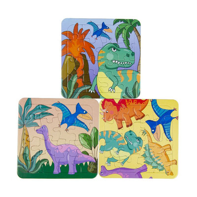 Decopatent Decopatent® Uitdeelcadeaus 50 STUKS Dinosaurus / Dino Puzzels - Traktatie Uitdeelcadeautjes voor kinderen - Speelgoed Traktaties