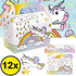 Decopatent Decopatent® Uitdeelcadeaus 12 STUKS Unicorn Traktatie / Uitdeel Doosjes - Voor Traktatie Uitdeelcadeautjes voor kinderen - Menubox