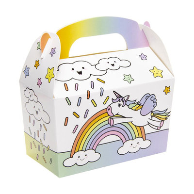 Decopatent Decopatent® Uitdeelcadeaus 12 STUKS Unicorn Traktatie / Uitdeel Doosjes - Voor Traktatie Uitdeelcadeautjes voor kinderen - Menubox