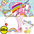 Decopatent Decopatent® Uitdeelcadeaus 48 STUKS Unicorn Paddle Bat Bal Spel met Elastiek - Speelgoed Traktatie Uitdeelcadeautjes voor kinderen