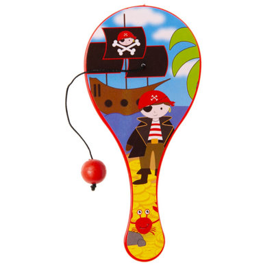 Decopatent Decopatent® Uitdeelcadeaus 48 STUKS Piraten Paddle Bat Bal Spel met Elastiek - Speelgoed Traktatie Uitdeelcadeautjes voor kinderen