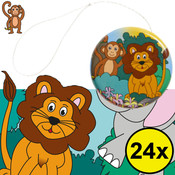 Decopatent Decopatent® Uitdeelcadeaus 24 STUKS Metalen Jungle Dieren Yoyo's - Jojo's Metaal - Traktatie Uitdeelcadeautjes voor kinderen - Speelgoed