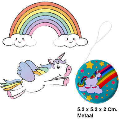 Decopatent Decopatent® Uitdeelcadeaus 24 STUKS Metalen Unicorn Yoyo's - Jojo's Metaal - Traktatie Uitdeelcadeautjes voor kinderen - Speelgoed