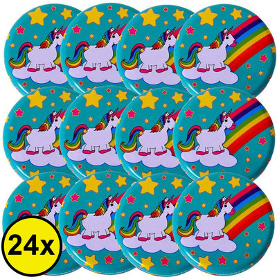 Decopatent Decopatent® Uitdeelcadeaus 24 STUKS Metalen Unicorn Yoyo's - Jojo's Metaal - Traktatie Uitdeelcadeautjes voor kinderen - Speelgoed