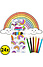 Decopatent Decopatent® Uitdeelcadeaus 24 STUKS 6-Delige Regenboog Kleurpotloodjes - Traktatie Uitdeelcadeautjes voor kinderen - Klein Speelgoed