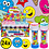 Decopatent Decopatent® Uitdeelcadeaus 24 STUKS Vrolijke Smiley Bellenblaas - Traktatie Uitdeelcadeautjes voor kinderen - Klein Speelgoed