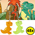 Decopatent Decopatent® Uitdeelcadeaus 48 STUKS Dinosaurus Sleutelhangers - Dino - Speelgoed Traktatie Uitdeelcadeautjes voor kinderen