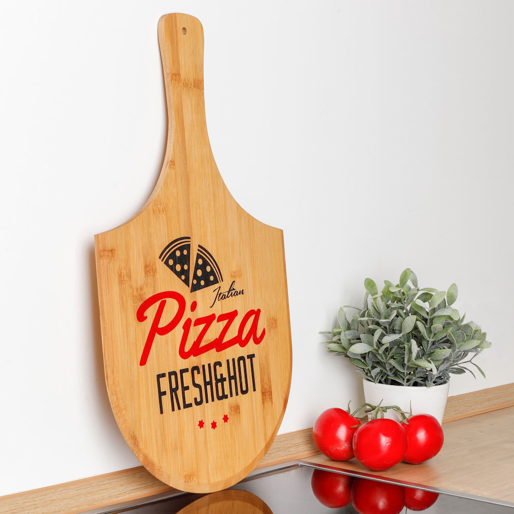 Bamboe pizzaplank: snijhulplijnen, snijder en spatel | Vanaf €11,09