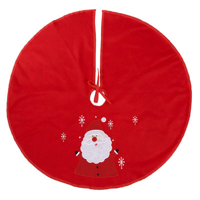 Decopatent Decopatent® Kerstboomkleed Rood met Kerstman - Kerstboomrok voor Kerstboom -  Kerstboom kleed Rond Ø 90 Cm.