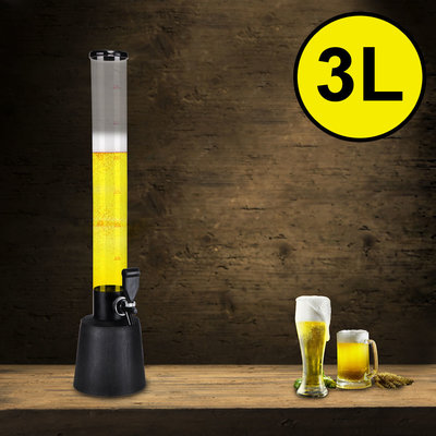 Decopatent Grote staande XL Biertap met Tap Kraan - Drank dispenser - Bar butler - Biertoren - Limonadetap - Alcohol Tafeltap - 3 Liter Staande Bier Tap
