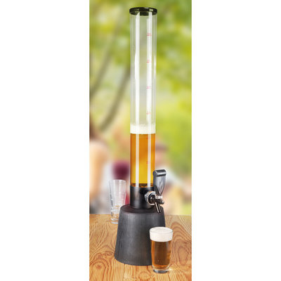 Decopatent Decopatent® Grote staande XL Biertap met Tap kraan - Drank dispenser - Bar butler - Biertoren - Limonadetap - Alcohol Tafeltap - 3 Liter