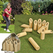 Decopatent Decopatent® Kubb werpspel - behendigheidsspel - Houten buitenspel - Scandinavisch werpspel van hout - 2 tot 4 Spelers