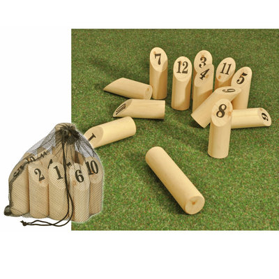 Decopatent Decopatent® Kubb werpspel - behendigheidsspel - Houten buitenspel - Scandinavisch werpspel van hout - 2 tot 4 Spelers
