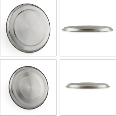 Decopatent Decopatent® Fornuis deksels - 4 Stuks - Elektrische Kookplaat afdekking - Afdekplaten - Rvs - Rond - 2x Ø16 + 2x Ø20 Cm