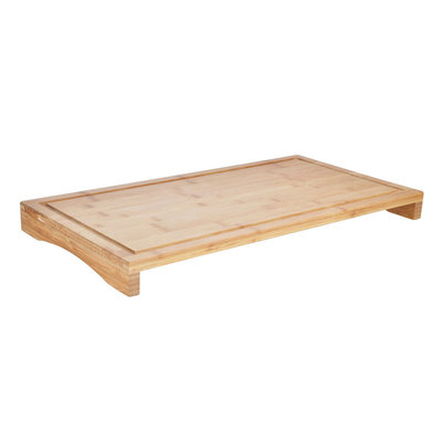 Decopatent Decopatent® Snijplank / Kookplaat Afdekplaat - Bamboe hout - Houten Snij Plank Met Saprand -  Afm. 54 x 28  4.5 CM