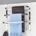 Decopatent Decopatent® Hangend Handdoekenrek voor aan de Deur - Voor 3 Handdoeken met 2 Ophanghaken - Hangende Handdoek Rek - Metaal - Afm 56 x 25 x 49 Cm.