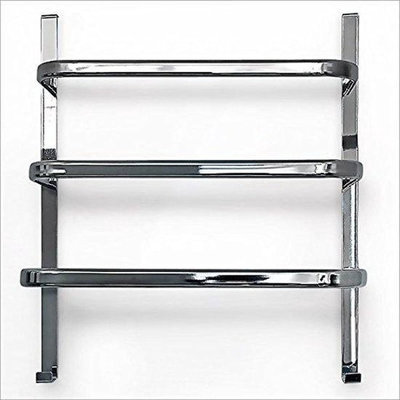 Decopatent Decopatent® Hangend Handdoekenrek voor aan de Deur - Voor 3 Handdoeken met 2 Ophanghaken - Hangende Handdoek Rek - Metaal - Afm 56 x 25 x 49 Cm.