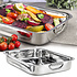 Decopatent Decopatent® Braadslede  - Inhoud: 4.2 Liter - Edelstaal - Ovenschaal - Braadpan - Braadslee Voor Ovengerechten - Afm 37 x 28 x 8 Cm - Zilver