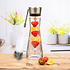 Decopatent Decopatent® Waterkaraf met Vruchten spies - 1 Liter - Met RVS Filter - Waterkaraf van Glas - Drinkfles - Water Karaf - 10 x 10 x 29.5 Cm.