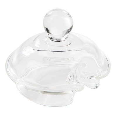 Decopatent Decopatent® Honingpot met Honing Lepel -  Honing pot van Glas - Inhoud: 270 ML  - Honingpot met Lepel - Afm. 7.2 x 7.2 x 13.7 Cm