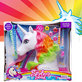 Decopatent Decopatent® Speelgoed Unicorn Kaphoofd - Sminkpop voor Kinderen - Pop - Eenhoorn - Schminkpop voor Meisjes - Opmaakpop / Kapkop met haar accessoires