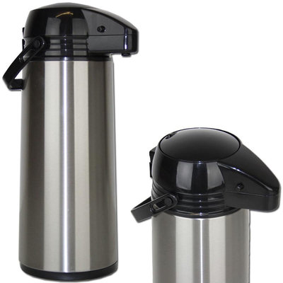 Decopatent Decopatent® RVS Thermoskan met Pomp - 1.9 Liter - Isoleerkan  - Thermoskan met Draaiknop - Koffiekan met Handvat - Pompkan - Airpot