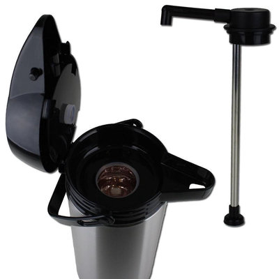 Decopatent Decopatent® RVS Thermoskan met Pomp - 1.9 Liter - Isoleerkan  - Thermoskan met Draaiknop - Koffiekan met Handvat - Pompkan - Airpot