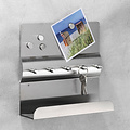 Decopatent Decopatent® Magnetisch Sleutelrek - RVS - Sleutelkastje voor binnen - Wand Sleutelrek voor 5 Sleutels - Muur Sleutelrekje - Magneetbord Inclusief 4 Magneten